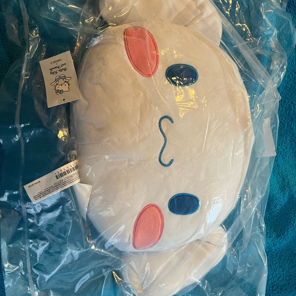 Cinnamoroll Hello Kitty Sanrio White Plush Pillow Pink and Blue Accents NWT - Picture 3 of 8